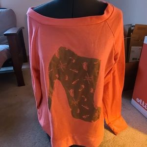Kardashian Kollection Sweatshirt Coral Gold Shoe